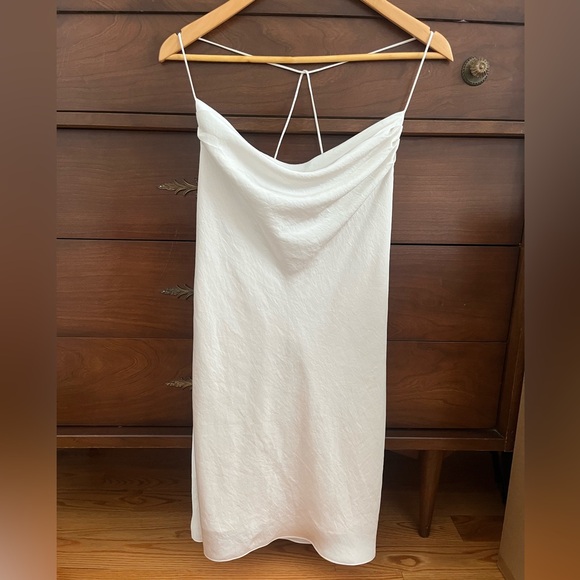 Aritzia Dresses & Skirts - Aritzia Wilfred Harmonist Satin Cowl Neck Slip Dress